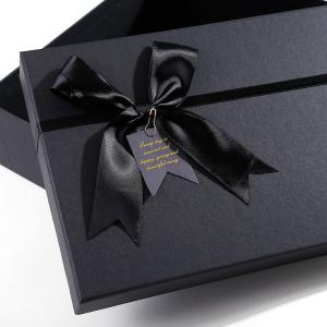 Black Cardboard Simple Design Elegant Custom Luxury Scarf Business Set Gift Box