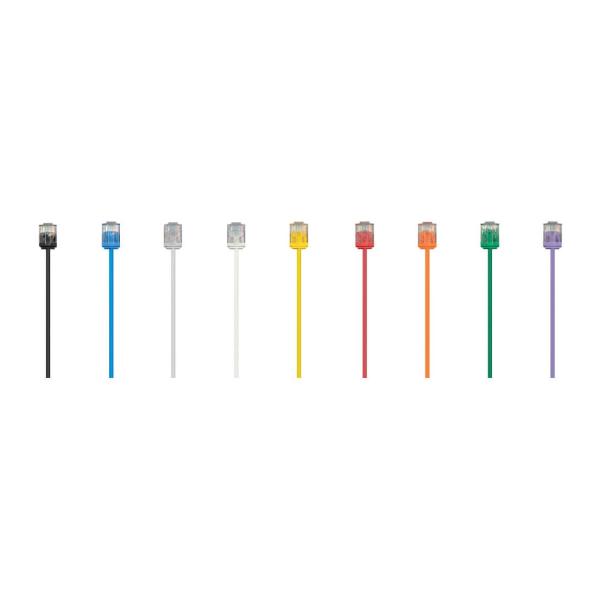 32AWG CAT.6 UTP Ultra Slim Ethernet Network Patch Cable With Extra Small Molded Plugs