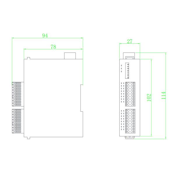 16 Port TCP/IP Modbus I/O Slave Module NPN And PNP Supported DI DO DIN Mounted
