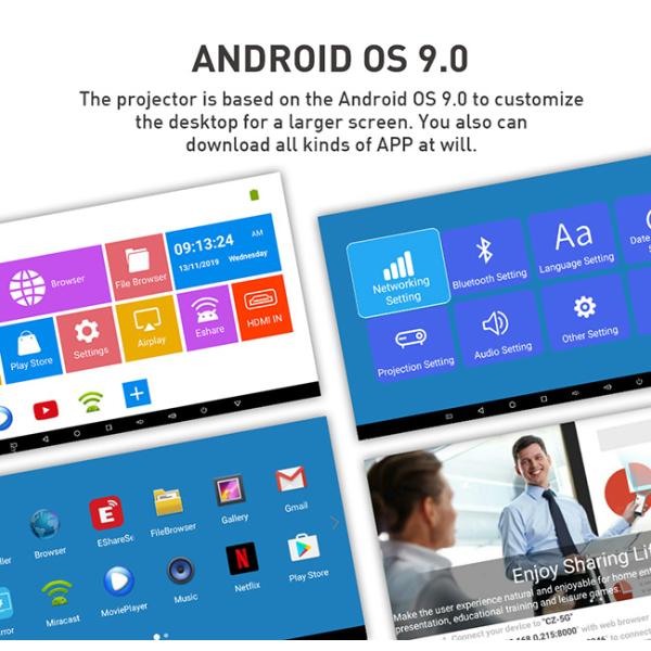 0.2"DMD 4K DLP Projector 65 ANSI Lumens