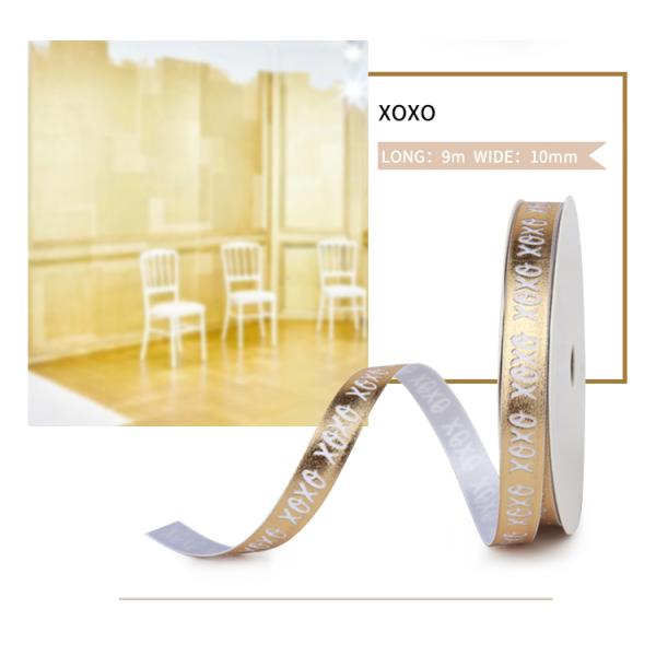 Custom Logo Polyester Wedding Gift Packing Chri stmas Ribbon Private Label Ribbon