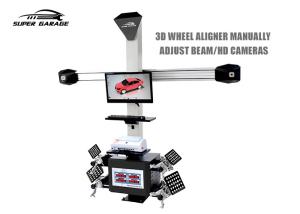 China High Speed CPU 3D Wheel Aligner , Wheel Alignment Equipment Manual Height Adjustment on sale