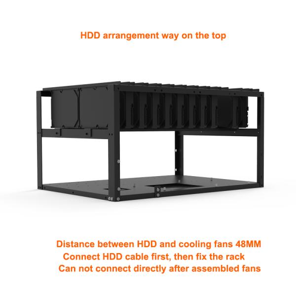 24 Bays Mining Rig Storage Miner Chassis Open Air New Design For Hard Drive Coin Mining 2021
