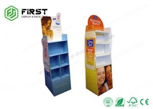 China Customized Printing Advertising Cardboard Display Stand , Foldable POP Cardboard Display Shelf on sale