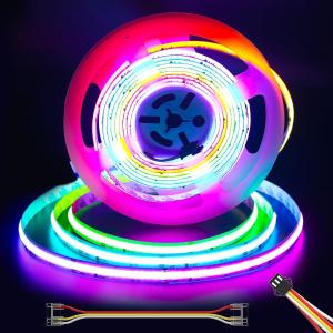 RGB WS2811 IC COB LED Strip Lights Addressable Chasing Color RGB LED Multicolored Strips for Home DIY Lighting Projects
