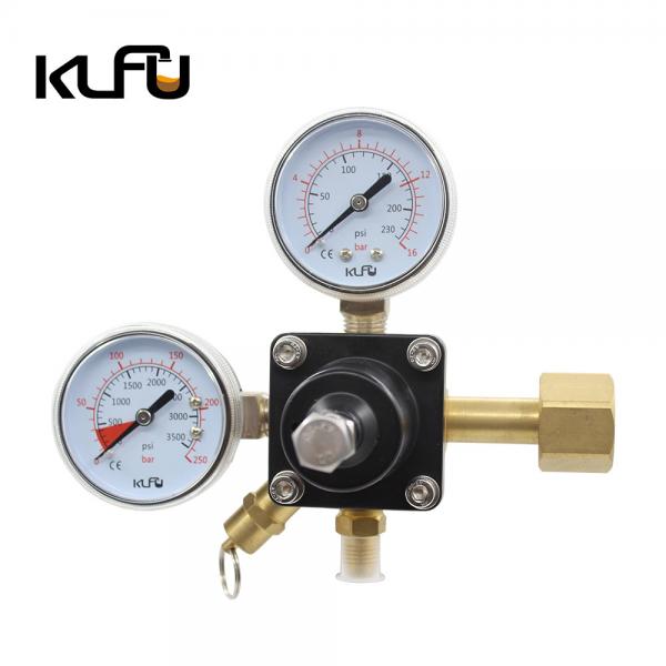 Buy Max Inlet Pressure 2000PSI Brass Mini CO2 beer  Regulator For Cola Soda Equipment at wholesale prices