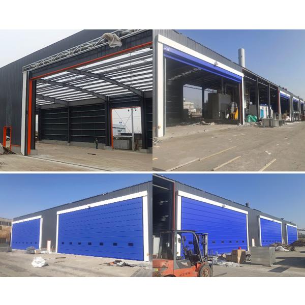 Industrial Wind-Resistant PVC Stacking Door Fast High-Speed Roll-Up Flexible Shutters Folding Open Style for Workshops