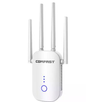 Buy Durable 2.4G 5G Wireless Range Extender , 4 Antennas WiFi Signal Repeater at wholesale prices