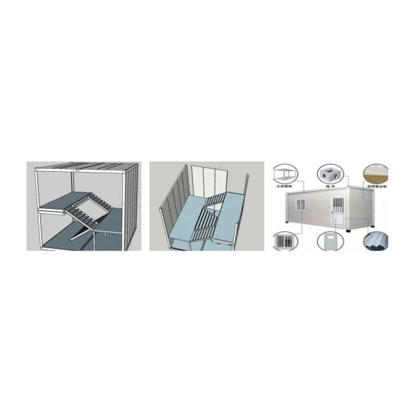 Space Saving Flat Pack Container Storage With PVC Board Floor And Sandwich Panel