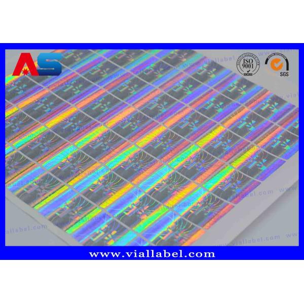 10ml Silver Hologram Tamper Evident Security Labels With Scratch Off Codes 3d hologram printing