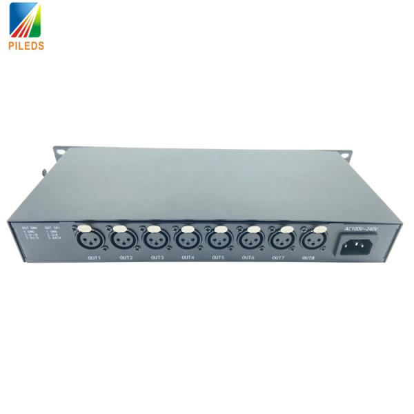 Buy XLR 8 Ports RGB Stage Lighting Controller Madrixs Software SD Card SPI LED Controller Online Artnet Remote Control 8 Channels at wholesale prices