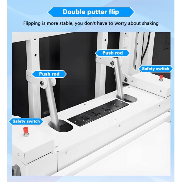 Lift Up Down Rise Fall Flip Left Right Remote Control Stand for 86" 98" 110" Smart Board