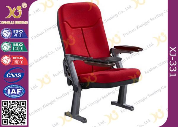 Buy Foldable Aluminum Leg Auditorium Seating Chairs Tip Up Seat With ABS Tablet at wholesale prices