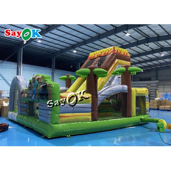 Minecraft Theme Cartoon Inflatable Bounce Castle Slide 6.5m 21.5ft