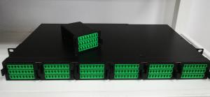 Quality 144f patch panel high density rack mount with cassette 1U HD panel MPO/MTP for sale