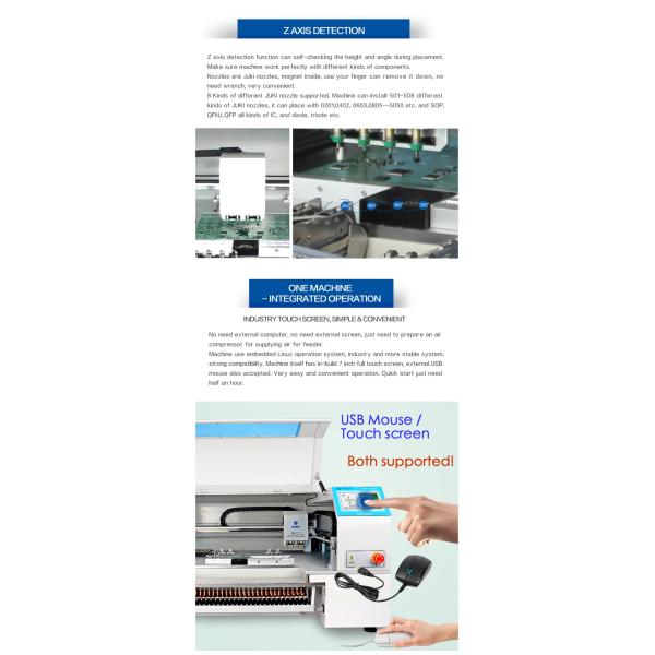 Charmhigh 5500cph Desktop SMT Placement Machine With Vision System