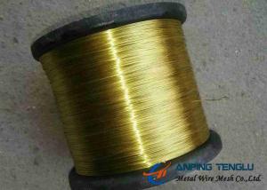 Quality Golden Color 2.5 Mm Brass Wire Alloy Copper And Zinc Abrasion Corrosion Resistance for sale