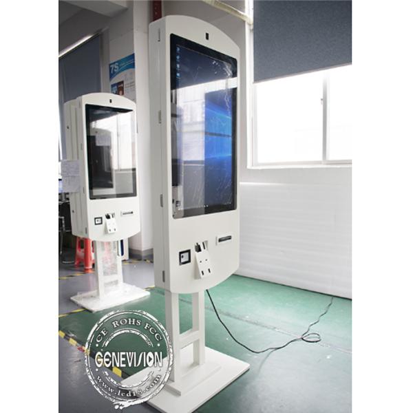 32" Dual-Sided Self-Ordering Kiosk with POS Integration – Touch Screen, Payment & Thermal Printer