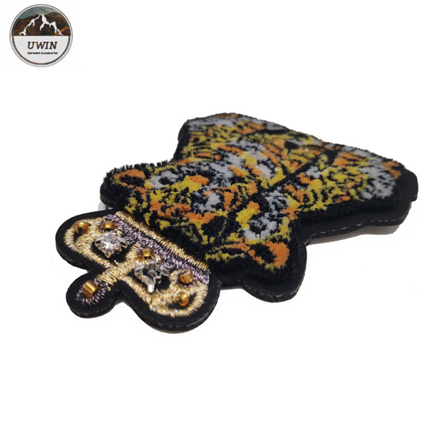 Lifelike Tiger Single Custom Embroidered Patches With Laser Heat Cut Border