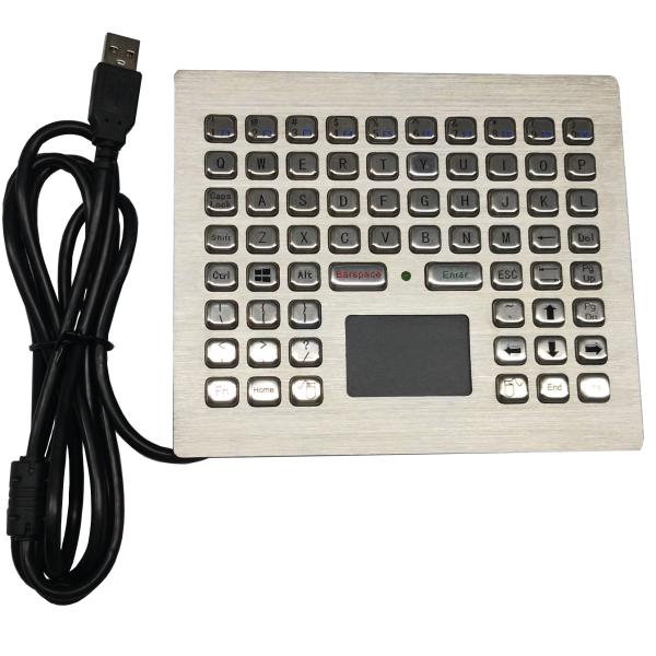 Super-tiny Stainless Steel Industrial Keyboard With Touchpad And Function Keys For Machines