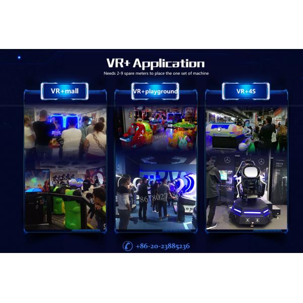 Unique Iron / Fiberglass Standing Up 9D VR Theme Park Customized Colour