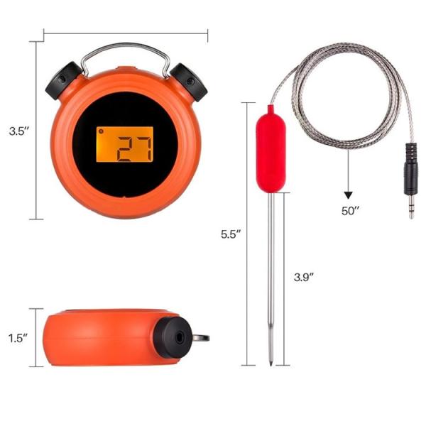 Smart Wireless Bbq Temperature Thermometer Heat Resistance Remote Control