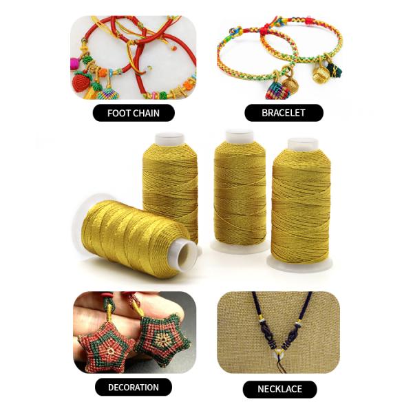 DIY Metallic Yarn Don't Miss Out on Our High Tenacity Gold Silk Embroidery Thread