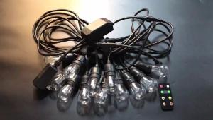 Quality 2200K 3500K Dual Color Temperature Remote Controlled S14 Lights String Vintage Edison LED Bulb String Light Festoon Lighting for sale