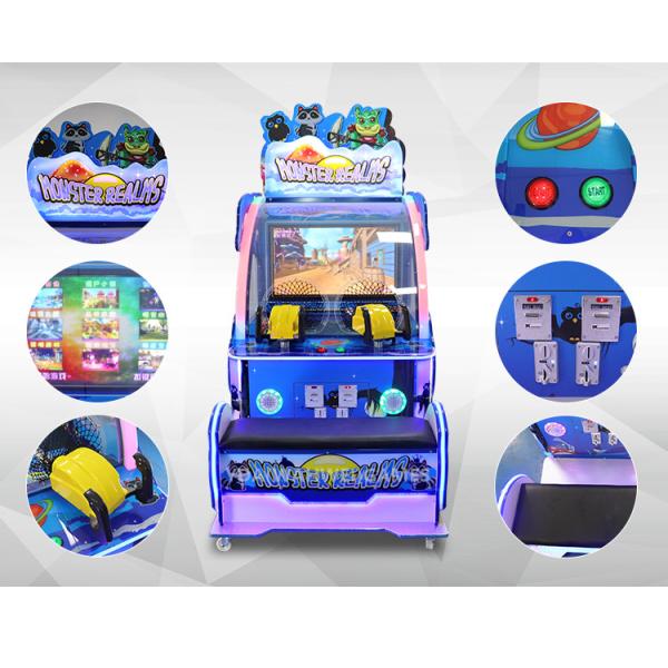 High Revenue Arcade Ticket Machine , Ball Shooting Monster Realms Kids Arcade Machine