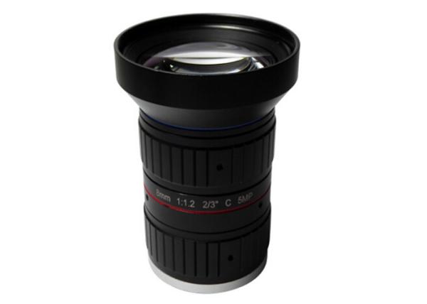 Buy 2/3" 8mm F1.2 5Megapixel C Mount Manual IRIS Low Distortion ITS Lens, 8mm Traffic Monitoring Lens at wholesale prices