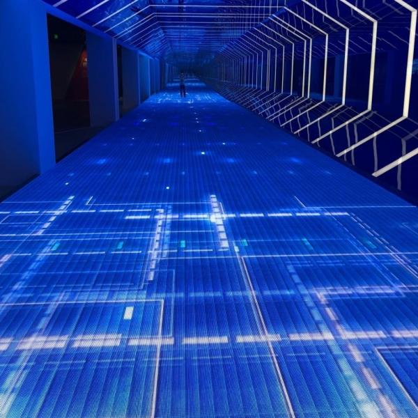 Buy High Stress Resistance P2.976 Indoor Floor Tile LED Display Screen With Interactive Sensor at wholesale prices