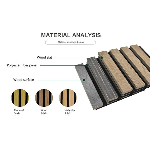 Fireproof Wood Finish Polyester Fiber Panel Perfect for Contemporary Office Building