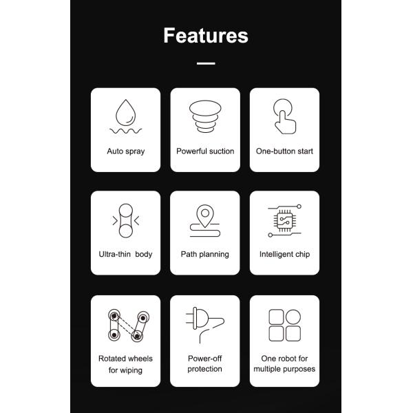 2.4G Remote Control Skyscraper Window Cleaner Robot Border Detection Smart Clean Window Cleaning