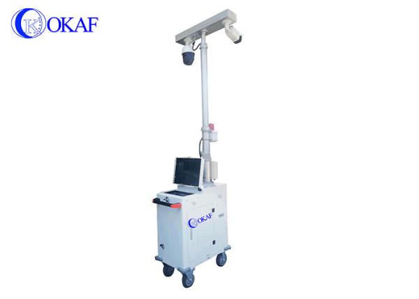 Buy Battery Power Body Temperature Detection Tower Mobile Sentry With Binocular Thermal Imaging at wholesale prices
