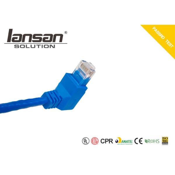 Cat6 UTP BC conductor Patch Cord HDPE Insulation 90 Degree Bending Molded Boot Connector