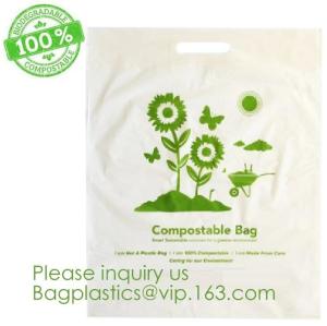 China Eco-friendly Roll Compostable Plastic Bag Drawstring Biodegradable Garbage Bags,cornstarch custom compostable biodegrada on sale