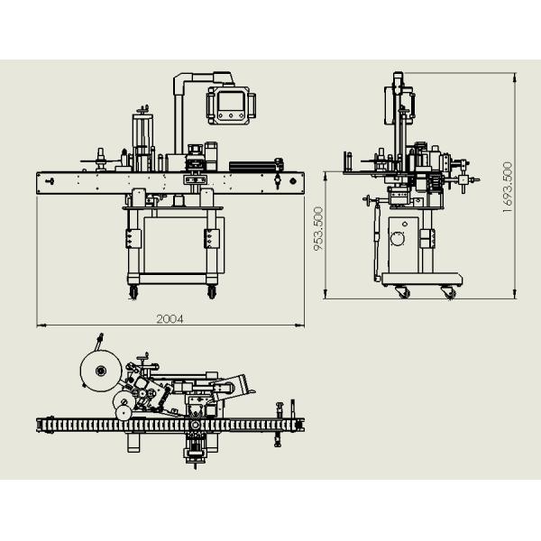 ODM Automatic Aluminum Oil Bottle Labeling For Round Bottles Machine 700W