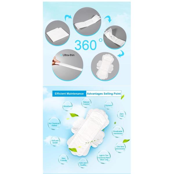Blue Core Negative Ion Chip Pads Nano Silver Magnetic Ion Sanitary Napkin