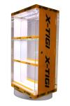3 Layers PDQ Shelf Display 360 Degree Rotatable With Lights And Mirror