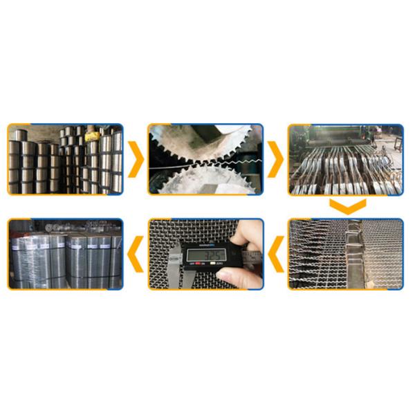 Uniform Square Crimped Wire Mesh , Mining Screen Mesh Corrosion Resistance