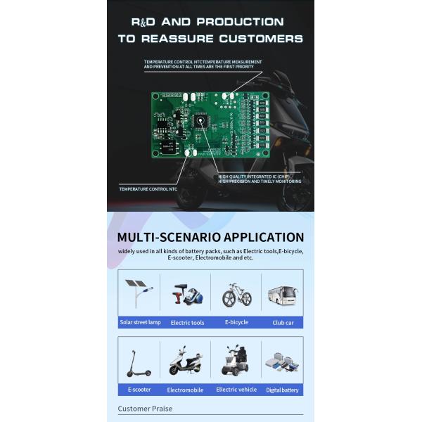 Bms Pcm Protection Board 16s 48v 150a-80a For Electrical Tool UPS Car Lithium Battery