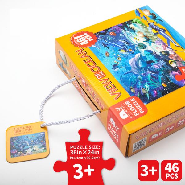 Smooth Varnish 1.0mm Thickness Rectangle Cardboard Puzzles CMYK