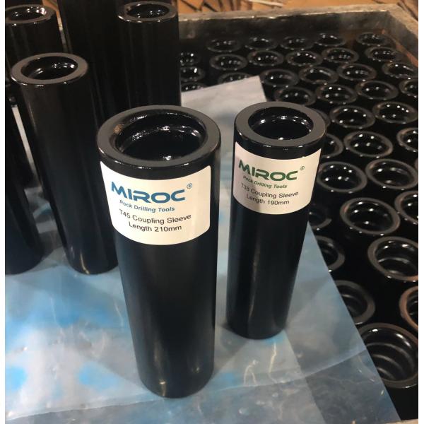 T38 Thread Coupling Sleeve 190mm Customized Crossover Coupling Widely Used In Drifting Tunneling