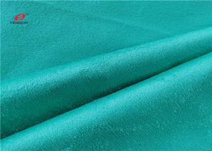 Quality Knitted Polyester 170gsm Stretch Faux Suede Fabric Solid Dyed for sale