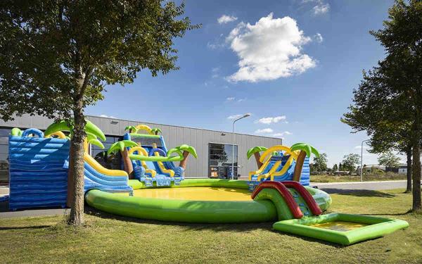Buy Coconut Tree Inflatable Water Park Slides Swimming Pool at wholesale prices