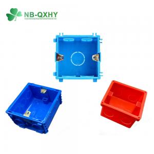 China Blue PVC Conduit Fitting Electric Wire Switch Box For Conduit Made Of 100% Material on sale