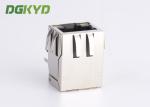 10/100 Base-tx network connector rj45 single port with G/Y led and EMI Fingers