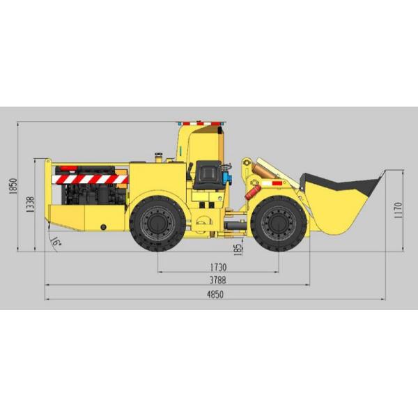 CE Wheel Loader Underground Lhd Machines For Underground Project 0.6 Cubic Meter
