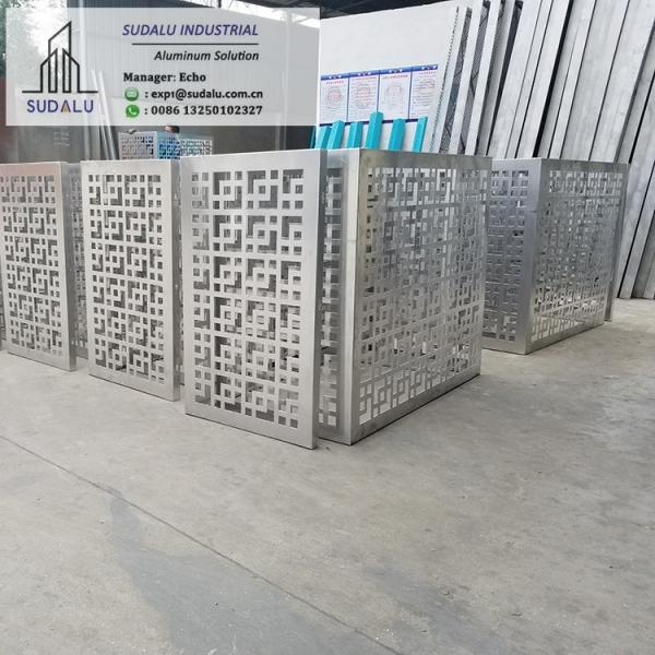 Buy SUDALU Outdoor Decorative Metal Air Conditioner Cover Panel RAL OEM Design Pattern Perforated Panel at wholesale prices
