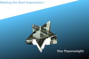 Quality crystal star/crystal star paperweight/glass paperweight/crystal star award/star paperweigh for sale